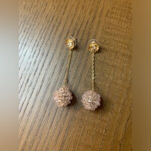 PRELOVED PINK AND GOLD ELEGANT DROP EARRINGS